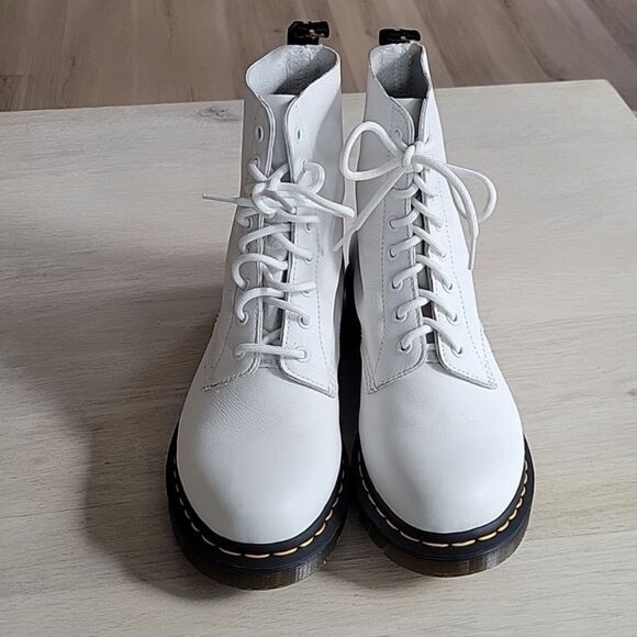 Dr. Martens White Heeled Boots - Picture 10 of 15
